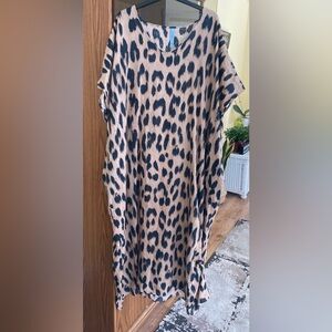 Ayrtight Leopard Print Kaftan Dress-MADE IN CANADA